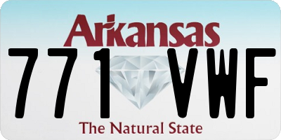 AR license plate 771VWF