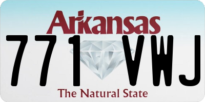 AR license plate 771VWJ