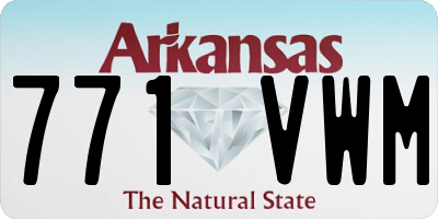 AR license plate 771VWM