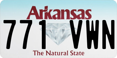 AR license plate 771VWN