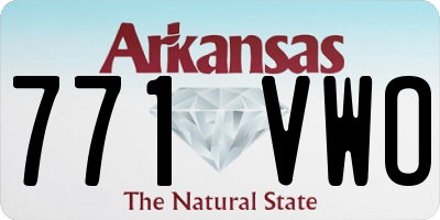 AR license plate 771VWO