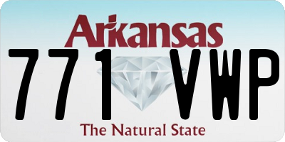 AR license plate 771VWP