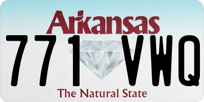 AR license plate 771VWQ