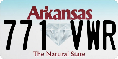 AR license plate 771VWR