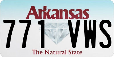 AR license plate 771VWS
