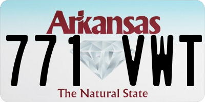AR license plate 771VWT