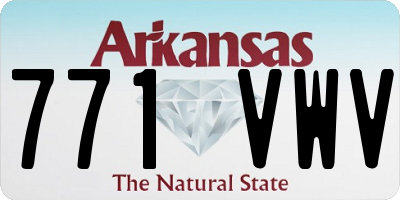AR license plate 771VWV