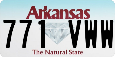 AR license plate 771VWW
