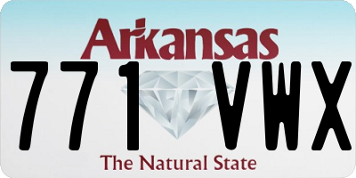 AR license plate 771VWX