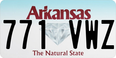 AR license plate 771VWZ