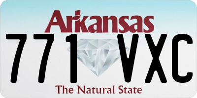 AR license plate 771VXC