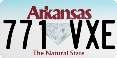 AR license plate 771VXE