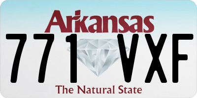 AR license plate 771VXF