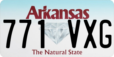 AR license plate 771VXG