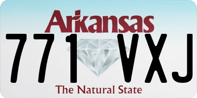 AR license plate 771VXJ