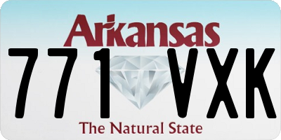 AR license plate 771VXK