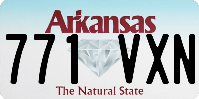 AR license plate 771VXN