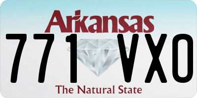 AR license plate 771VXO