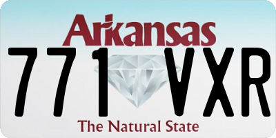 AR license plate 771VXR
