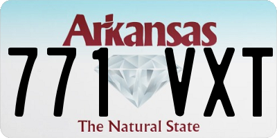 AR license plate 771VXT