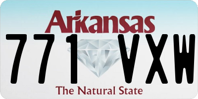AR license plate 771VXW