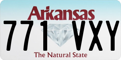 AR license plate 771VXY