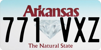 AR license plate 771VXZ