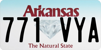 AR license plate 771VYA