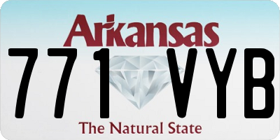 AR license plate 771VYB