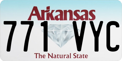 AR license plate 771VYC