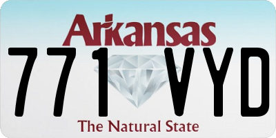 AR license plate 771VYD