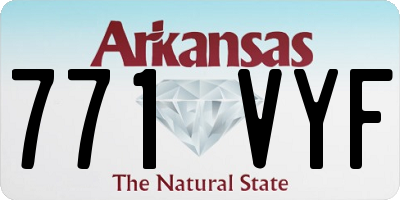 AR license plate 771VYF