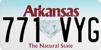 AR license plate 771VYG