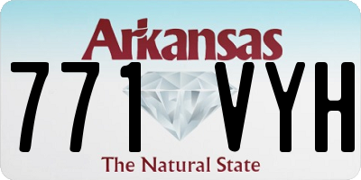 AR license plate 771VYH