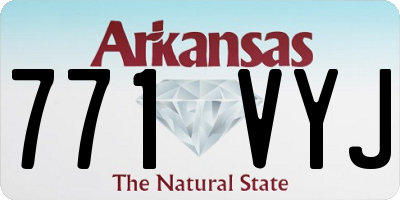 AR license plate 771VYJ