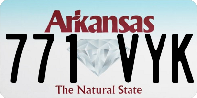 AR license plate 771VYK