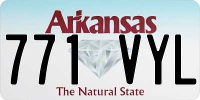 AR license plate 771VYL