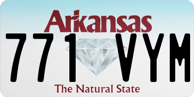 AR license plate 771VYM