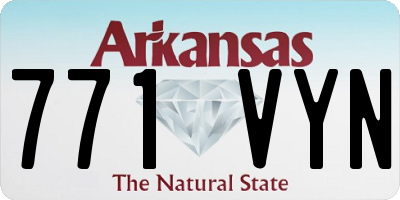 AR license plate 771VYN