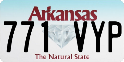 AR license plate 771VYP