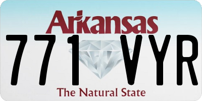 AR license plate 771VYR