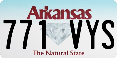 AR license plate 771VYS