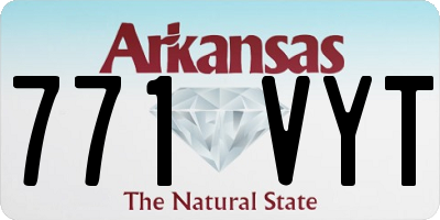 AR license plate 771VYT