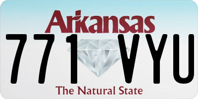 AR license plate 771VYU