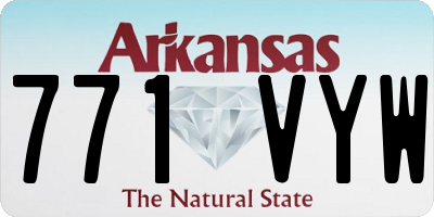 AR license plate 771VYW