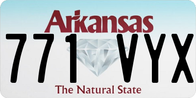 AR license plate 771VYX
