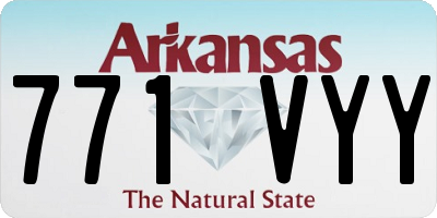 AR license plate 771VYY
