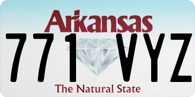 AR license plate 771VYZ