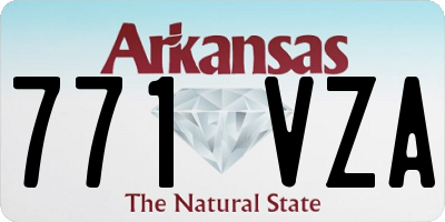 AR license plate 771VZA