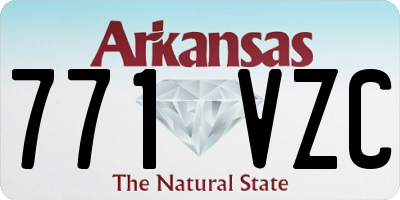 AR license plate 771VZC